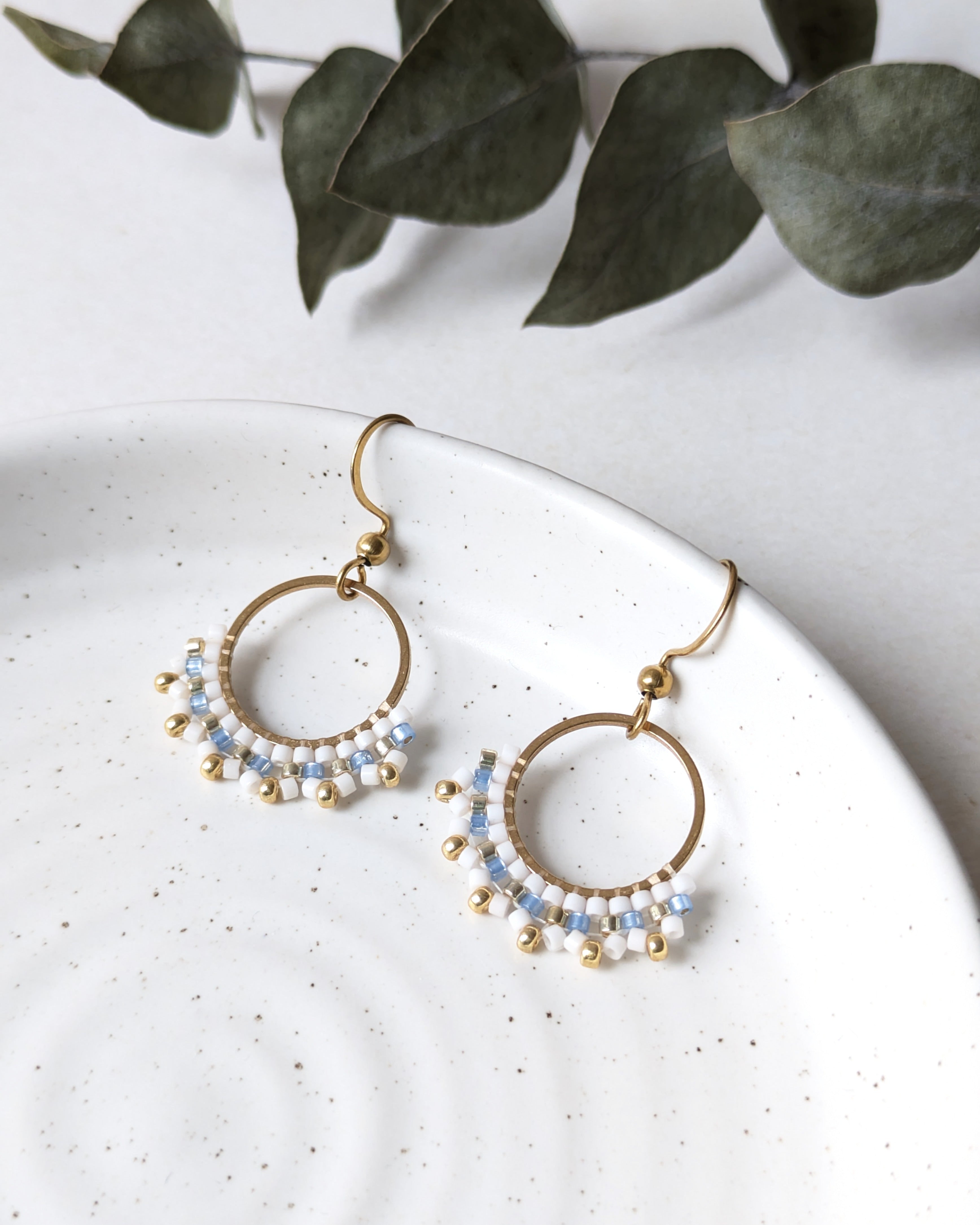 Boucle d'oreilles | Tissé main | Légère et bohème