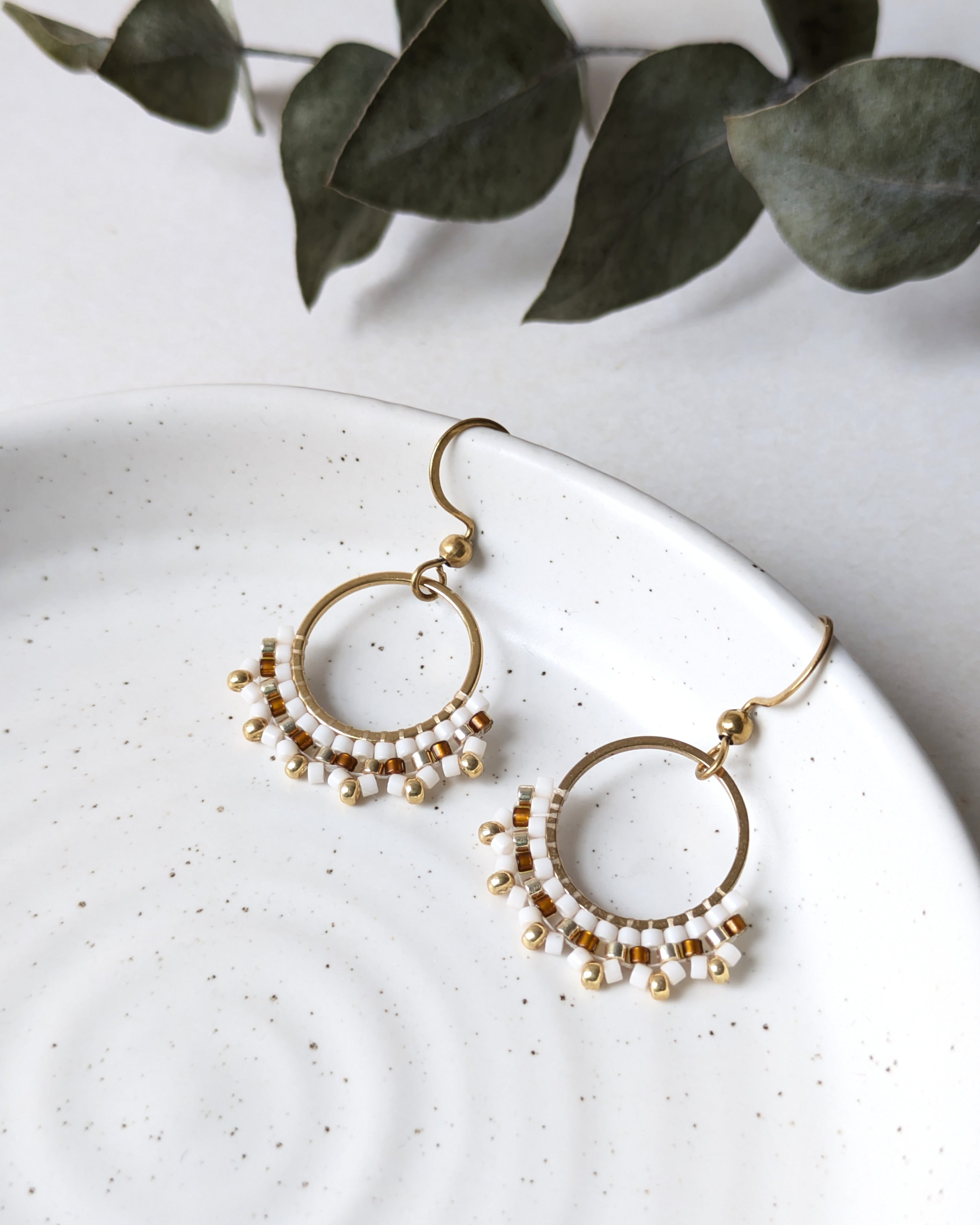 Boucle d'oreilles | Tissé main | Légère et bohème