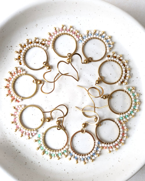 Boucle d'oreilles | Tissé main | Légère et bohème