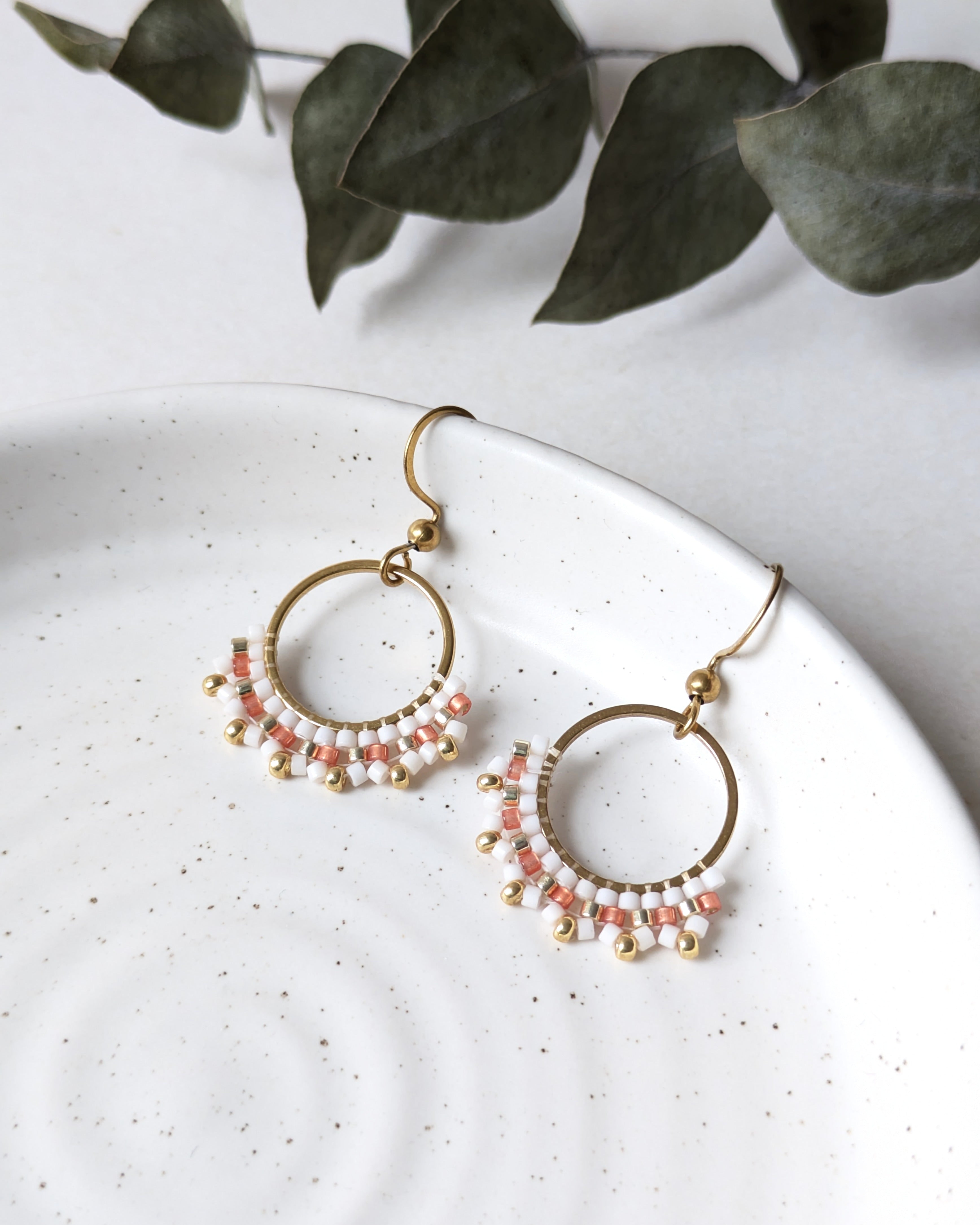 Boucle d'oreilles | Tissé main | Légère et bohème