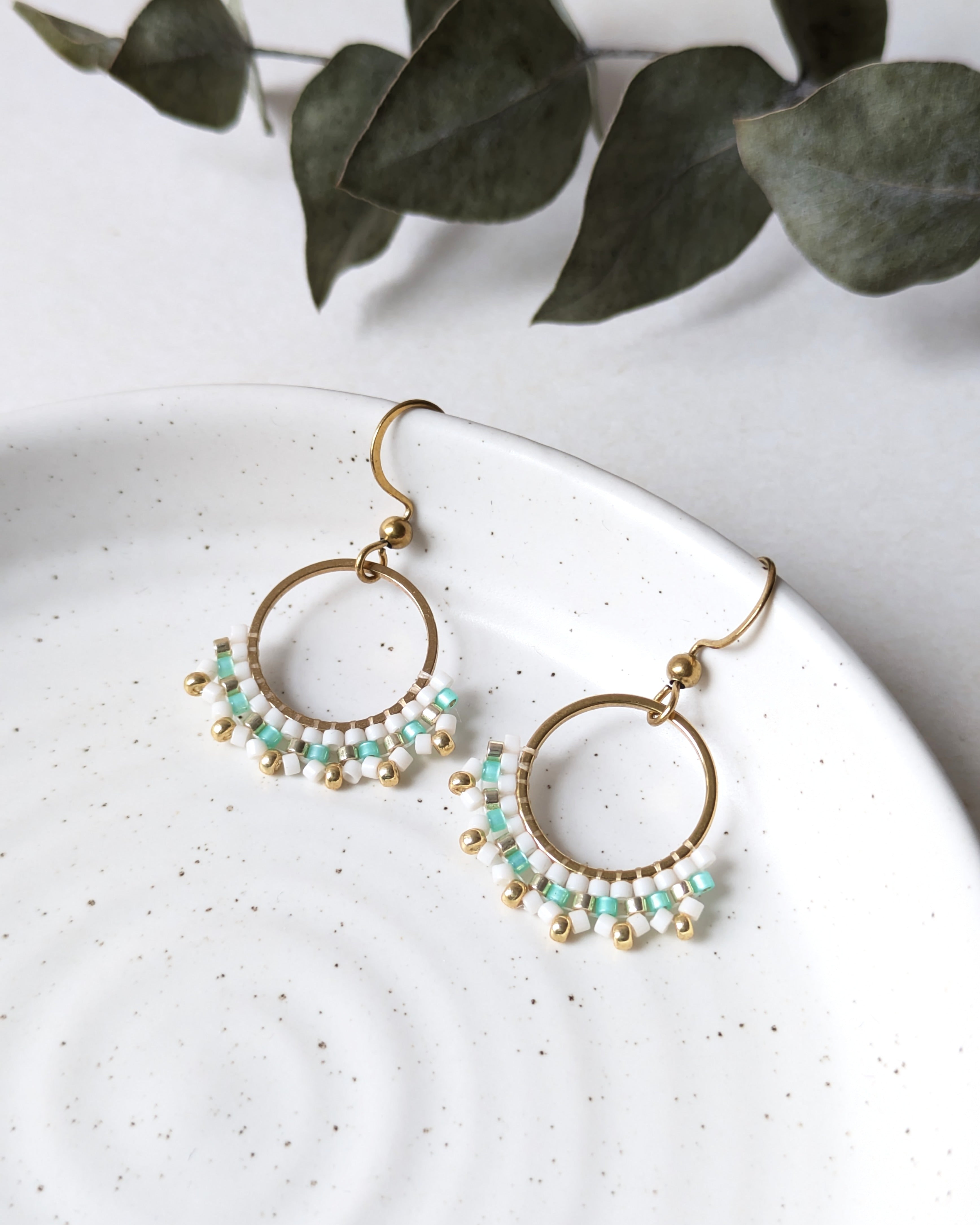 Boucle d'oreilles | Tissé main | Légère et bohème