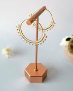 Boucles d'oreilles Créoles Solar picasso 2 - Perles Miyuki - Bijoux Montréal - Lou Inspirations