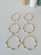 Boucles d'oreilles Créoles Picasso - Perles Miyuki - Bijoux Montréal - Lou_Inspirations