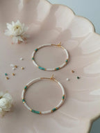 Boucles d'oreilles Créoles Picasso Grandes - Perles Miyuki - Bijoux Montréal - Lou_Inspirations