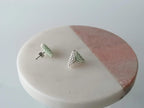 Boucles d'oreilles triangle mint - Perles Miyuki - Bijoux Montréal - Lou Inspirations