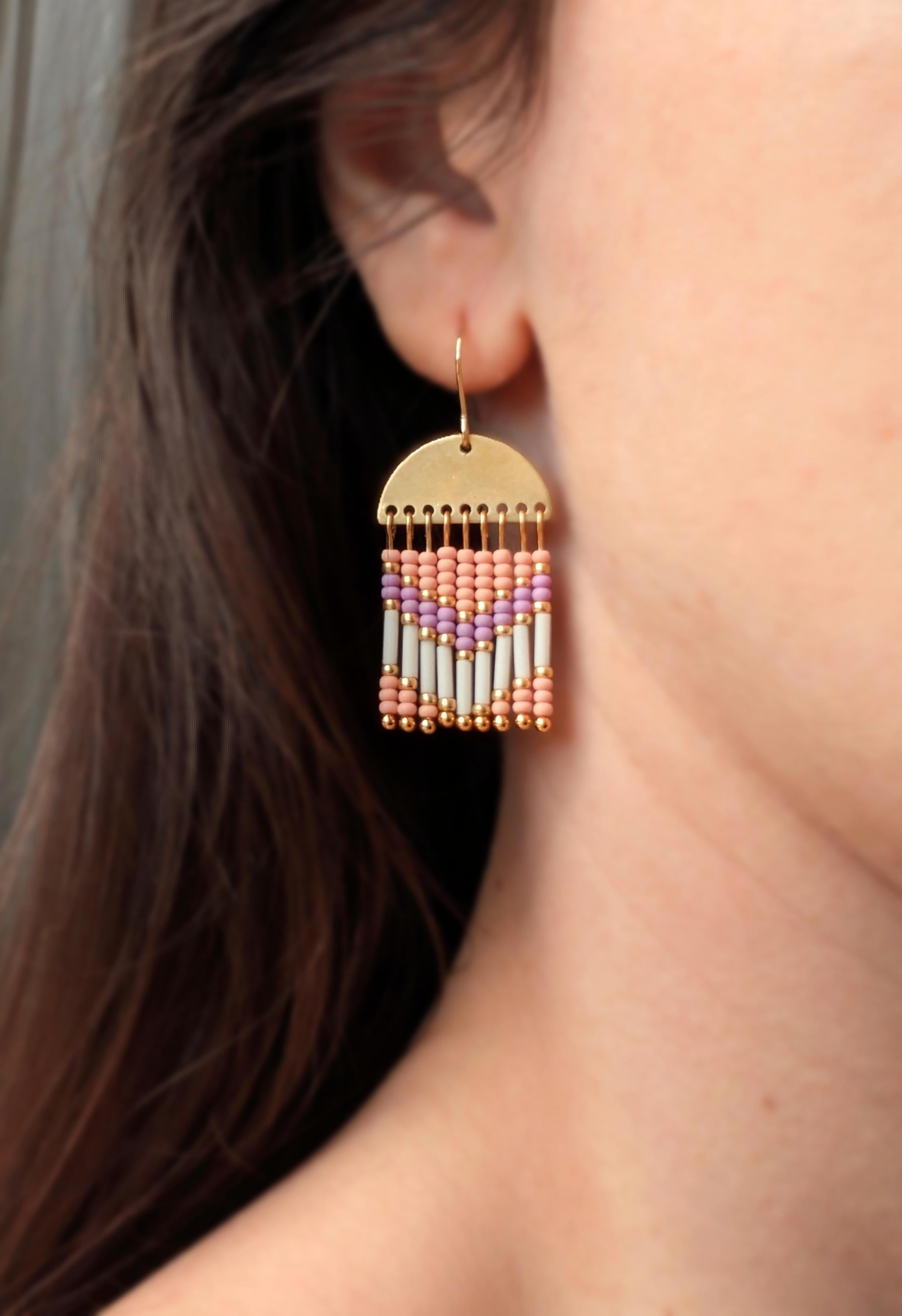 Boucles d’oreilles pendantes légères style bohème raffiné