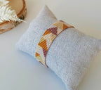 Bracelet Erable doré tissé en perles Miyuki sur métier à tisser - Bijoux Montréal - Lou Inspirations