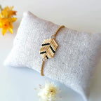 Bracelet Venitien Noir Ethnique en perles Miyuki - Bijoux Montréal - Lou Inspirations