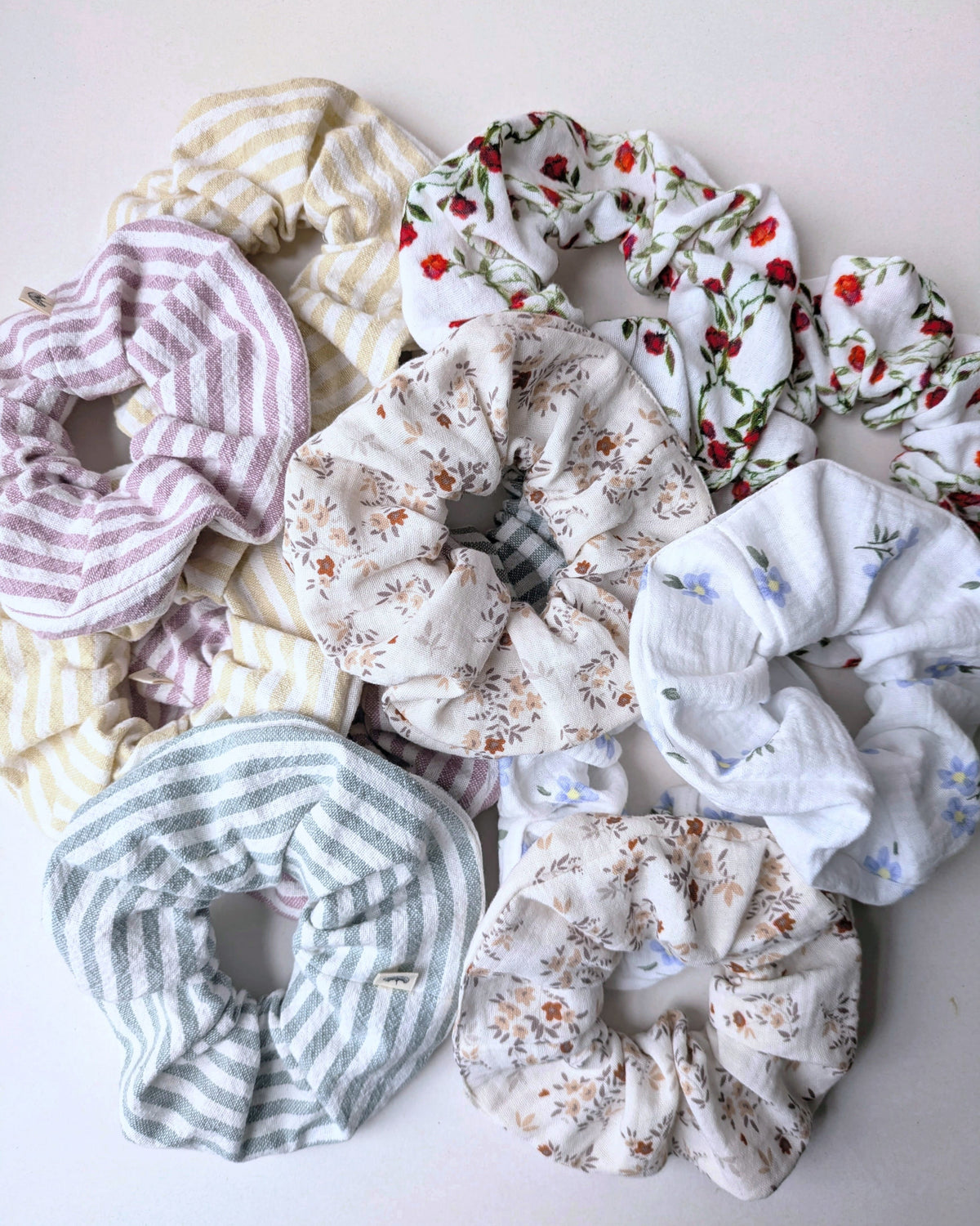 Scrunchies en coton fluffy et résistants de Lou Inspirations