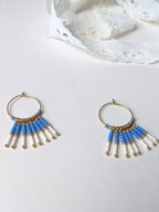 Boucles d’oreilles créoles | Perles de verre | Ethniques