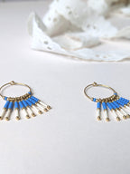 Boucles d’oreilles créoles | Perles de verre | Ethniques