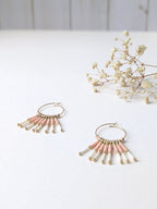 Boucles d’oreilles créoles | Perles de verre | Ethniques