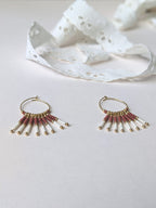 Boucles d’oreilles créoles | Perles de verre | Ethniques