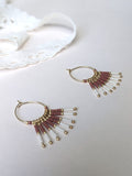Boucles d’oreilles créoles | Perles de verre | Ethniques