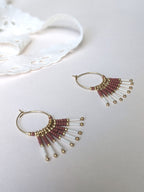 Boucles d’oreilles créoles | Perles de verre | Ethniques