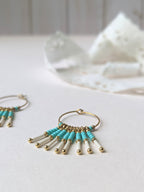 Boucles d’oreilles créoles | Perles de verre | Ethniques