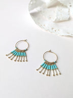 Boucles d’oreilles créoles | Perles de verre | Ethniques