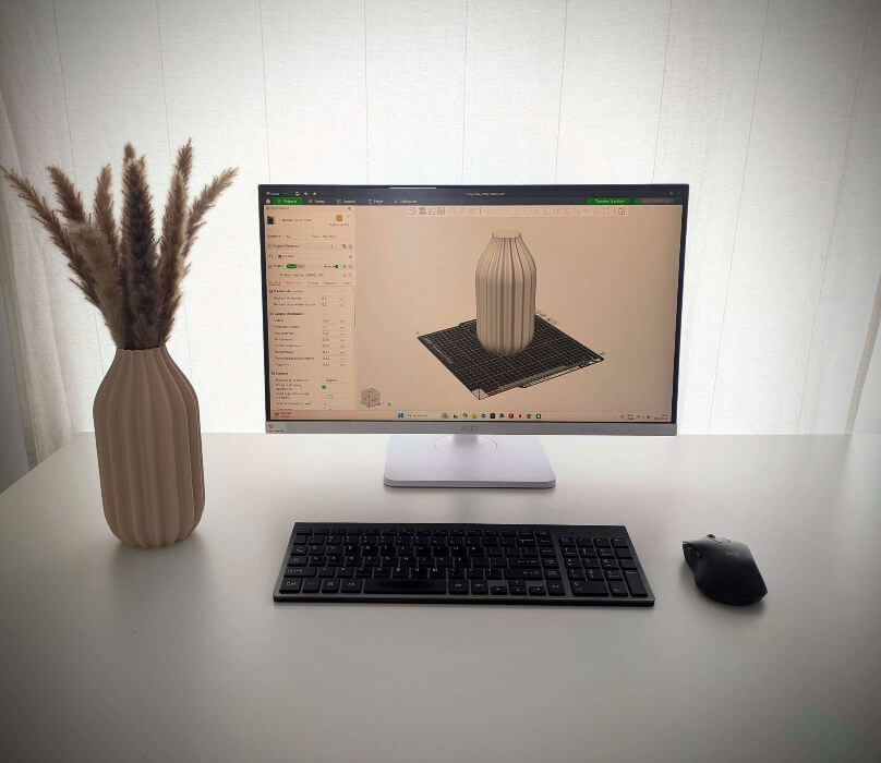 Modélisation d'un vase design en 3D pour décoration minimaliste - Lou Inspirations