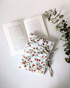 Pochette pour livre | Tissus en coton doux | Motif floral