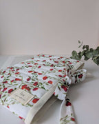 Pochette pour livre | Tissus en coton doux | Motif floral