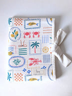 Pochette pour livre | Tissus matelassé en coton | Portofino