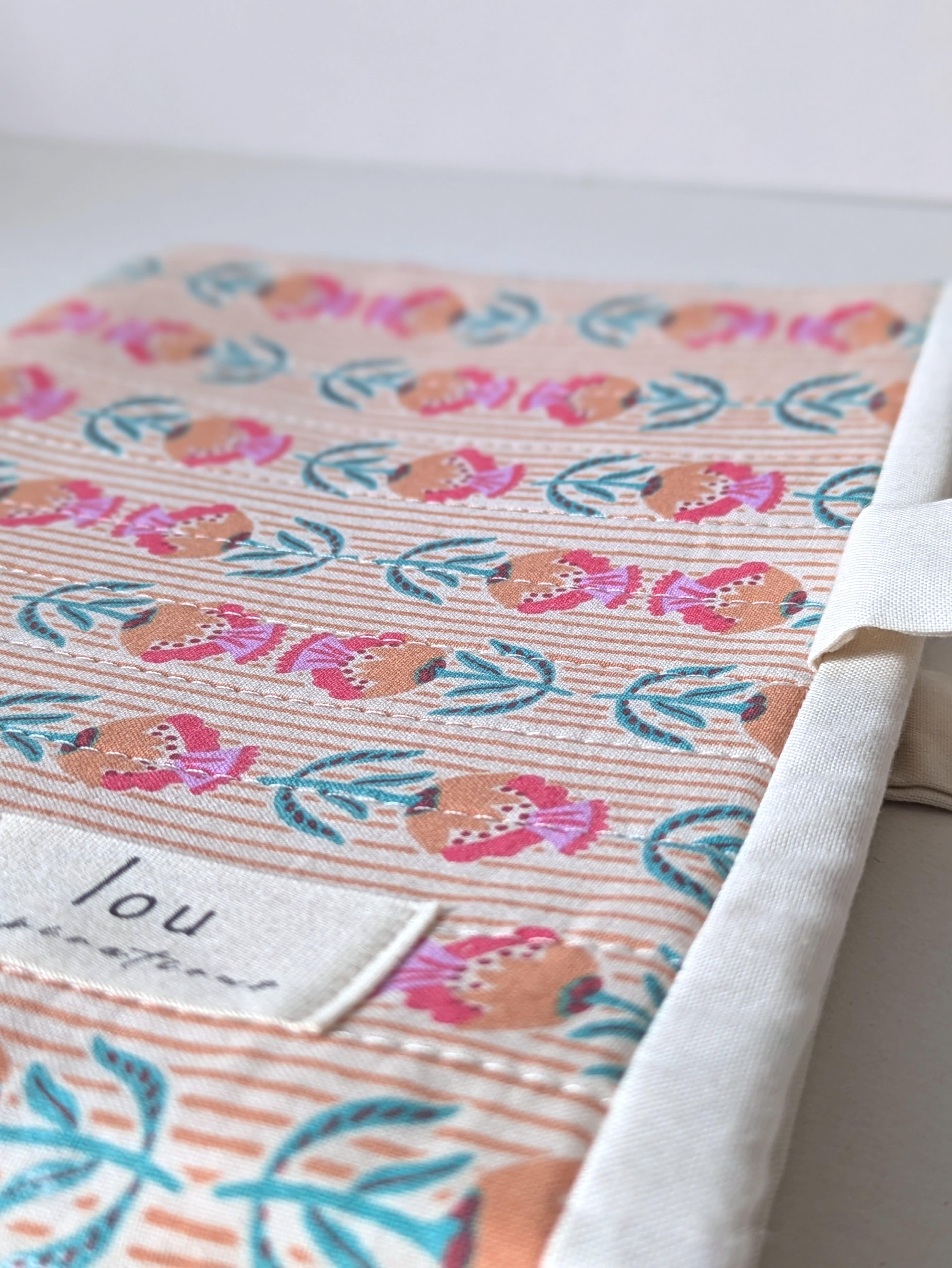 Book sleeve | Soft cotton fabric | Floral pattern