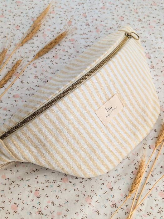 Sac banane - Rayé Jaune - Accessoire mode - Lou Inspirations