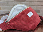 Sac banane - Velours Rouge Carmin - Accessoire mode - Lou Inspirations