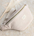 Sac banane - Velours beige - Accessoire mode - Lou Inspirations
