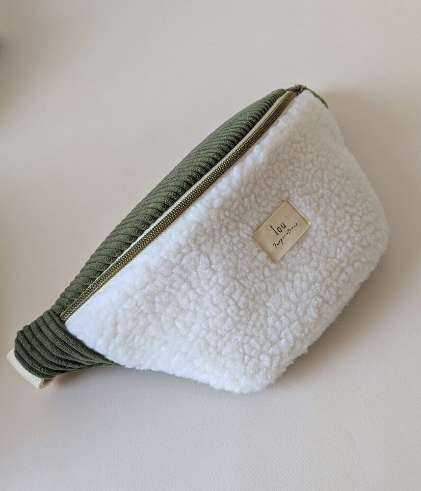 Sac_banane_Sherpa_Vert_kaki-Lou_inspirations