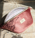 Sac banane ouvert - Satine rose - Accessoire mode - Lou Inspirations