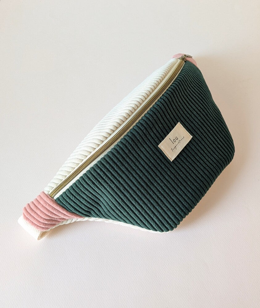 Sac_banane_tricolore_Vert_foret-Lou_inspirations