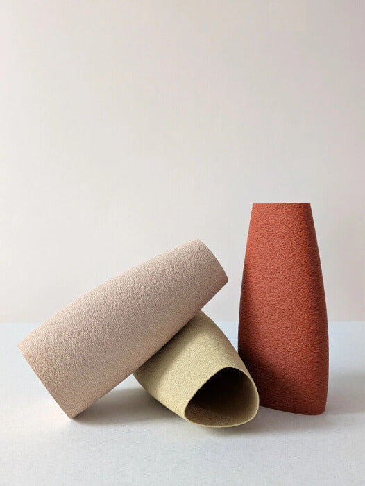 Vase pour fleurs séchées - impression 3D - Design Texturé et minimaliste - Modèle Riga - Lou inspirations