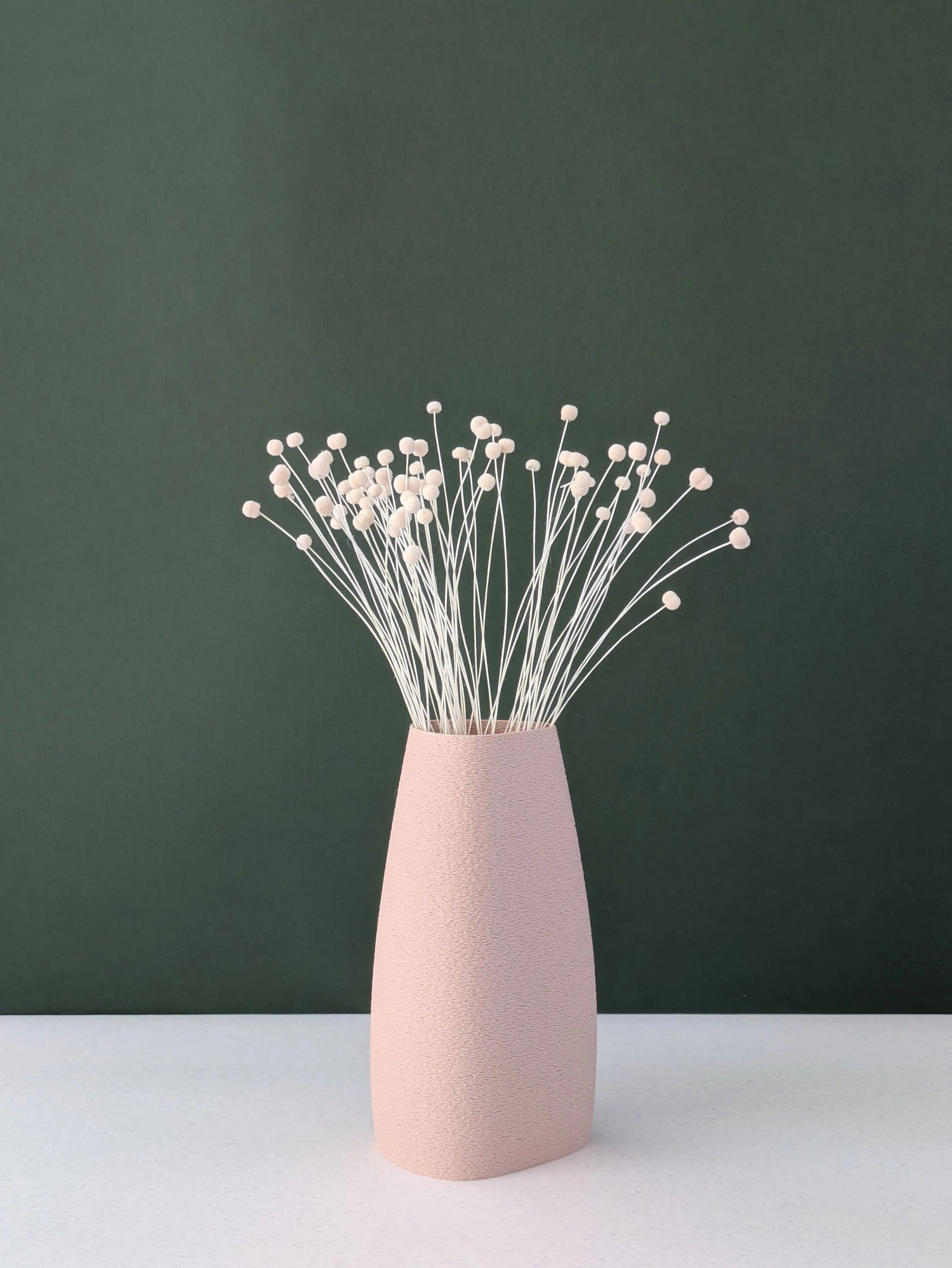Vase pour fleurs séchées - impression 3D - Design Texturé et minimaliste - Modèle Riga Beige - Lou inspirations