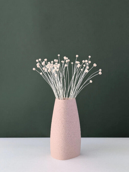 Vase pour fleurs séchées - impression 3D - Design Texturé et minimaliste - Modèle Riga Beige - Lou inspirations