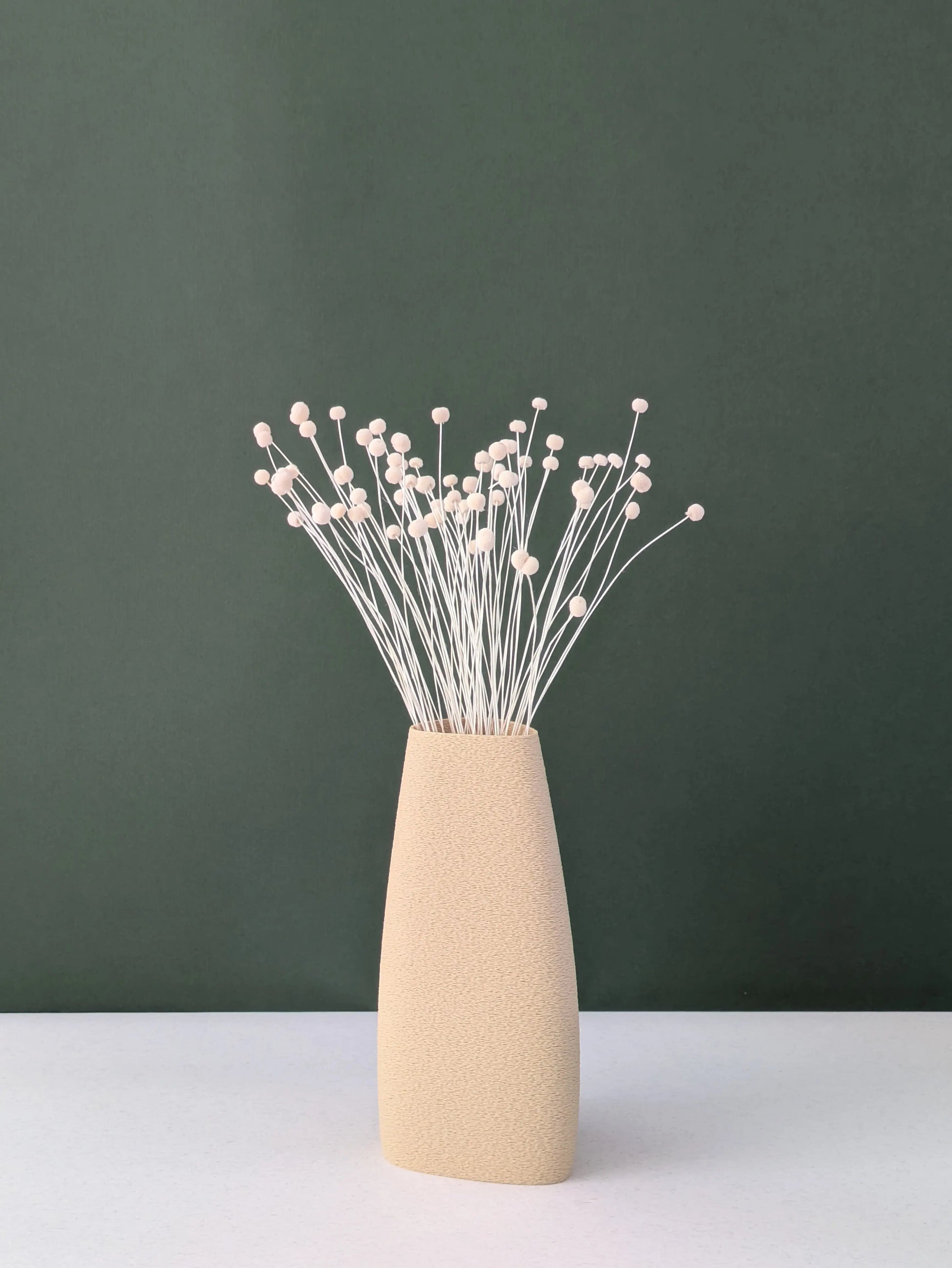 Vase pour fleurs séchées - impression 3D - Design Texturé et minimaliste - Modèle Riga Sable- Lou inspirations
