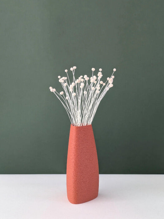 Vase pour fleurs séchées - impression 3D - Design Texturé et minimaliste - Modèle Riga Terra Cotta - Lou inspirations
