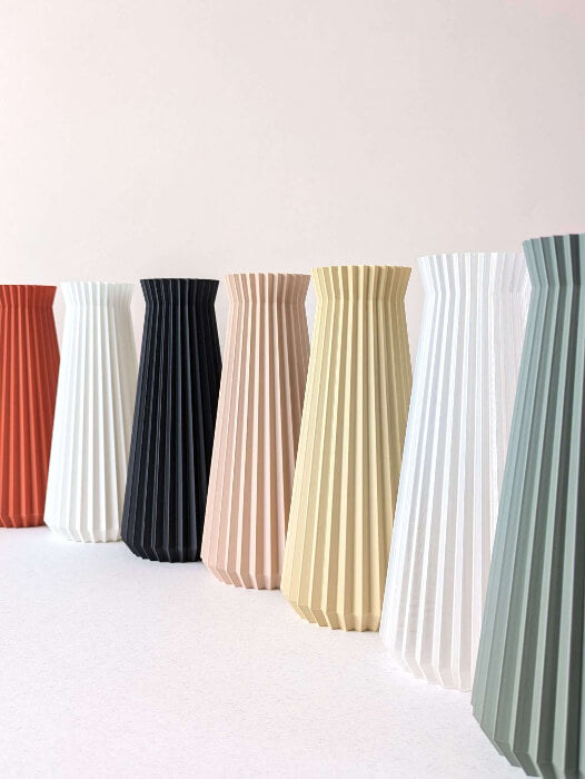 Vase Horo pour fleurs séchées - impression 3D - design Origami et sculpté  - Modèle Horo - Lou Inspirations