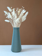 Vase pour fleurs séchées - impression 3D - design Origami et sculpté  - Modèle Horo Vert mutted - Lou Inspirations