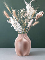Vase pour fleurs séchées - impression 3D - design bohème et organique - Modèle Olli Beige - Lou Inspirations