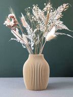 Vase pour fleurs séchées - impression 3D - design bohème et organique - Modèle Olli Sable - Lou Inspirations