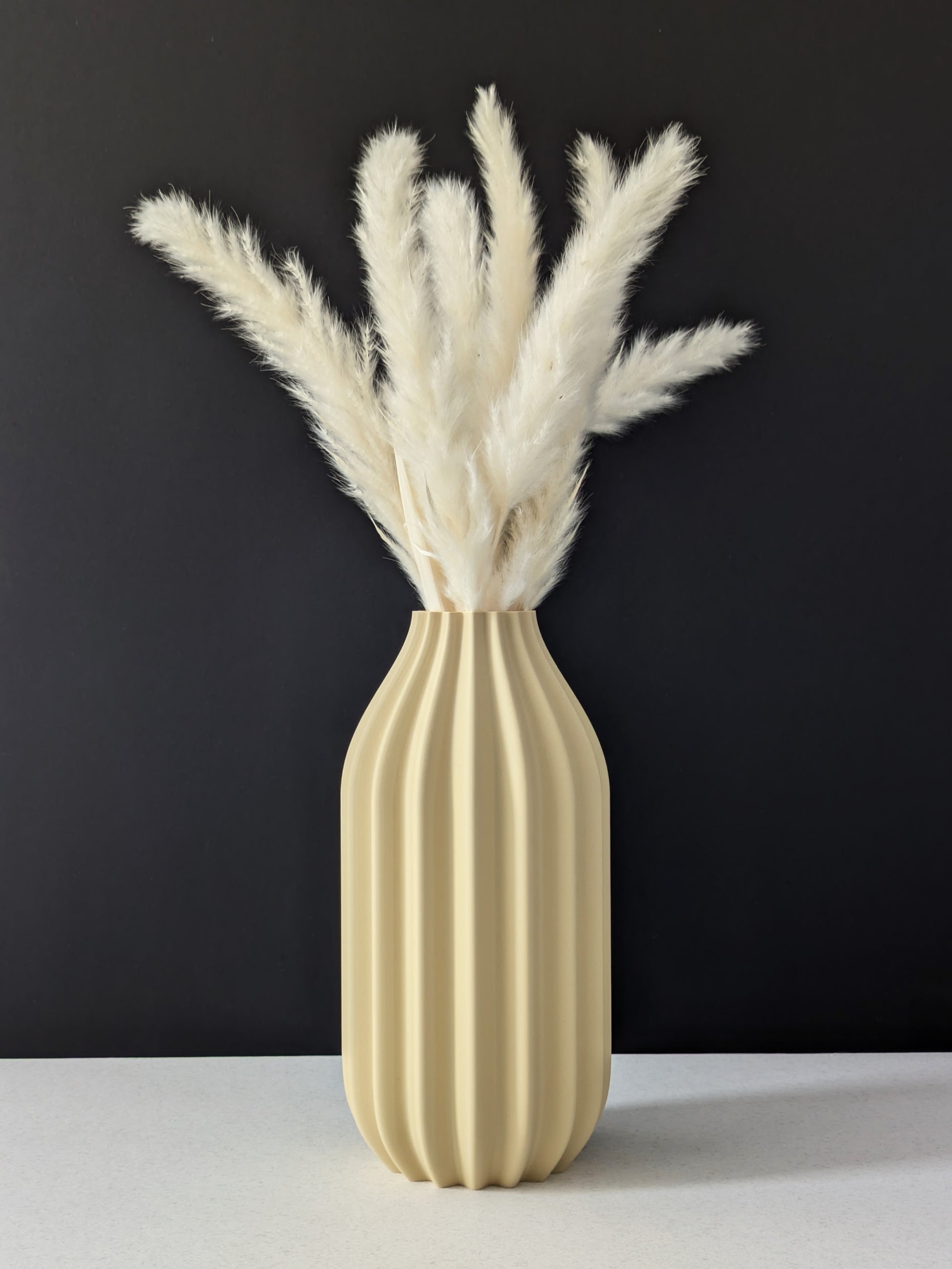 Vase pour fleurs séchées - impression 3D - design épuré et minimaliste - Modèle Dune Sable - Lou Inspirations