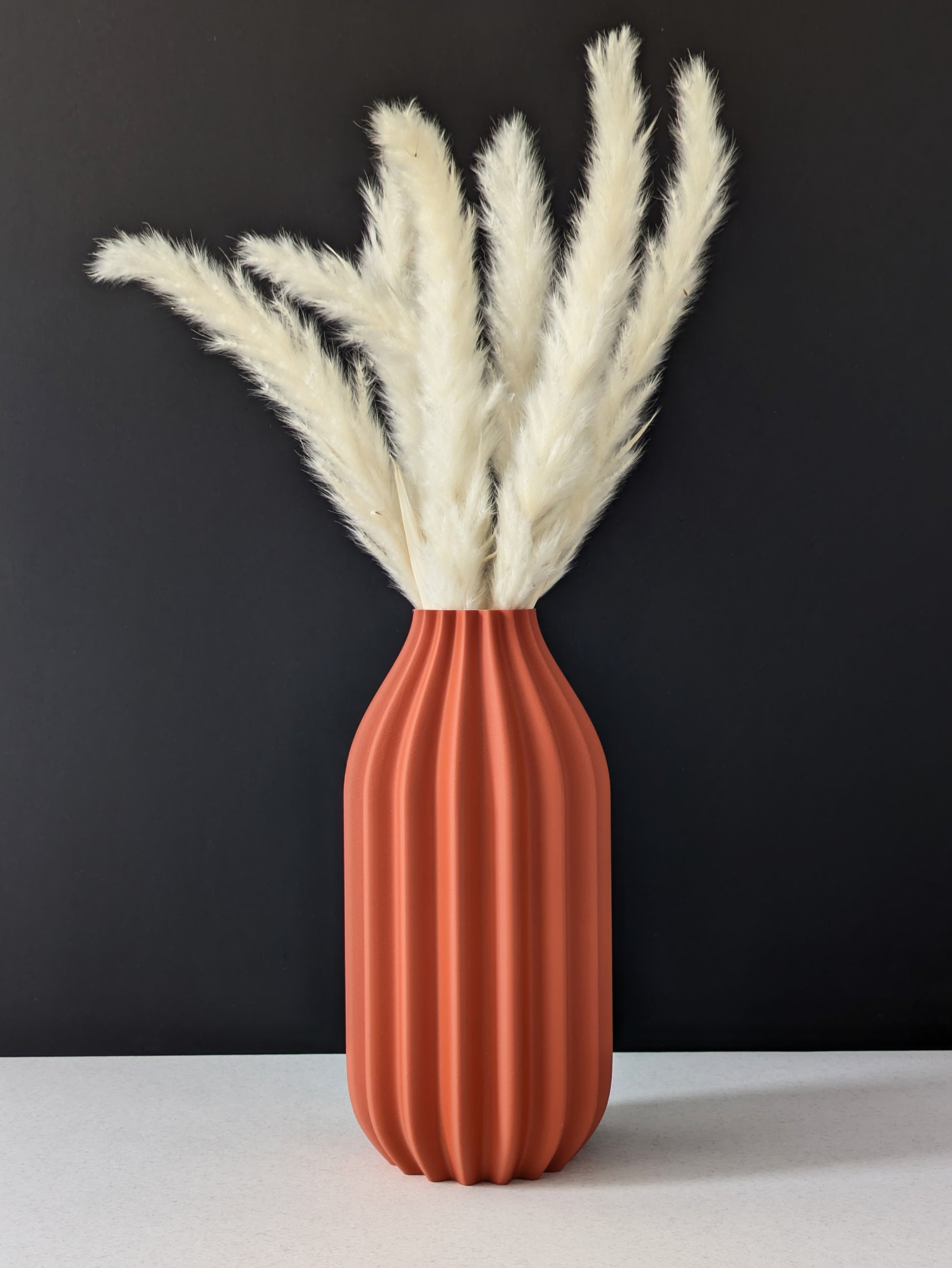 Vase pour fleurs séchées - impression 3D - design épuré et minimaliste - Modèle Dune Terra Cotta - Lou Inspirations