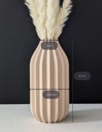 Vase pour fleurs séchées - impression 3D - design épuré et minimaliste - Modèle Dune avec mesures - Lou Inspirations