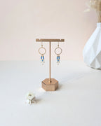 Boucles d’oreilles pendantes bohèmes en acier inoxydable avec perles, bijou artisanal élégant Lou Inspirations