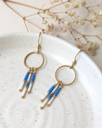 Boucles d’oreilles pendantes artisanales style bohème chic avec perles et acier inoxydable durable